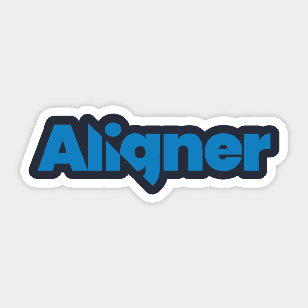 Aligner - A Modern and Creative Typography Design Sticker by Magicform